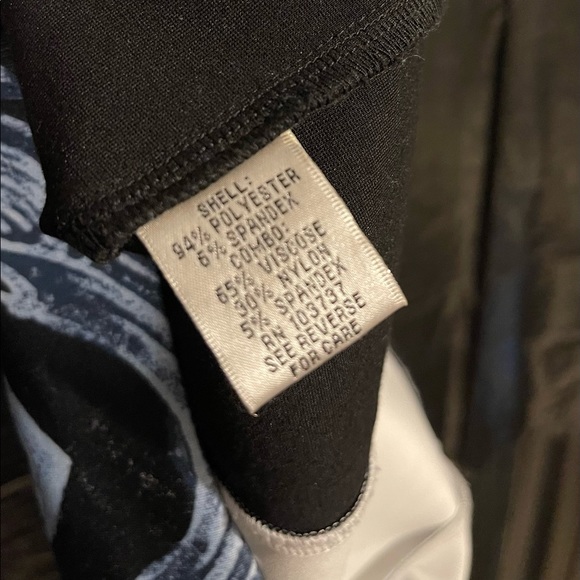 Black dress with blue print - Picture 5 of 5